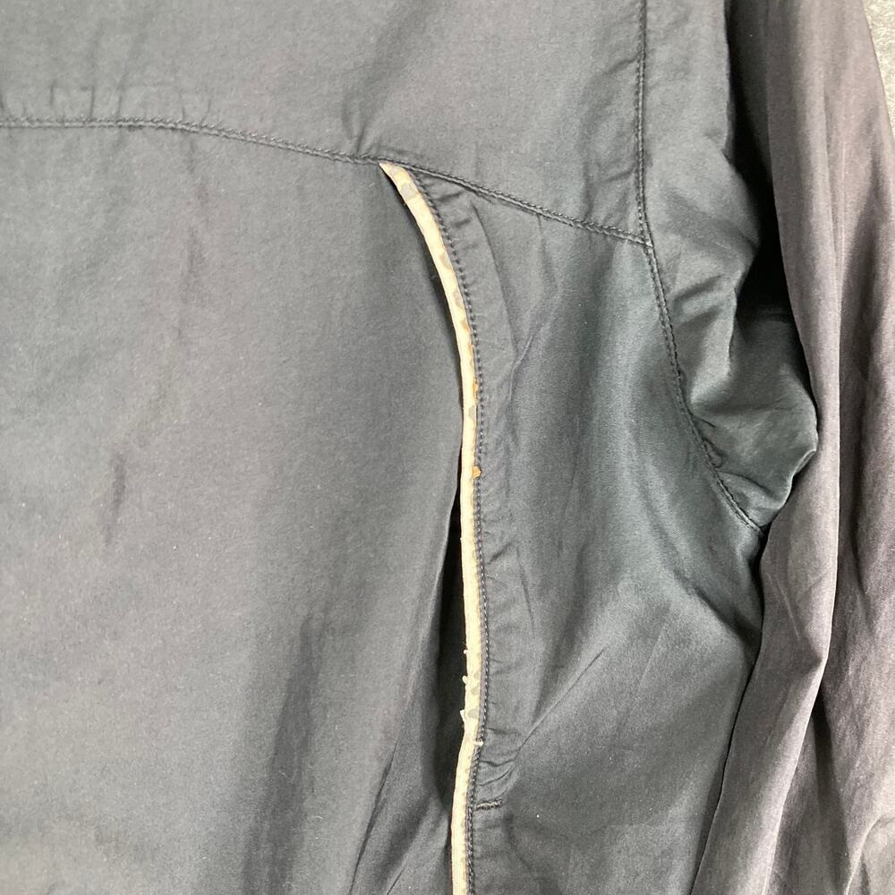 Nike Jacket Womens XS Black Full Zip Windbreaker White‎ Trim Track Athletic Logo - Picture 3 of 10